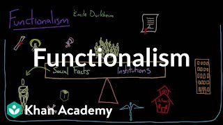 Functionalism  Society and Culture  MCAT  Khan Academy [upl. by Eilrak]