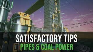 Tutorial Connecting water pipes to coal generators Satisfactory [upl. by Eelarak]