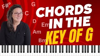 Key of G How to Form and Play Chords on Piano for beginners Piano Tutorial [upl. by Eteragram]