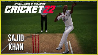 Sajid Khan Bowling Action  CRICKET 22 [upl. by Studley643]