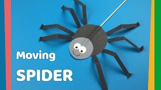 DIY for kids Moving Spider craft  Very easy and fun craft [upl. by Macfadyn]