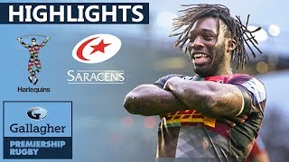 Harlequins v Saracens HIGHLIGHTS  Quins Run In 6 Tries Against Saracens  Gallagher Premiership [upl. by Einnil]