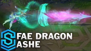 Fae Dragon Ashe Skin Spotlight  PreRelease  League of Legends [upl. by Nehtiek]