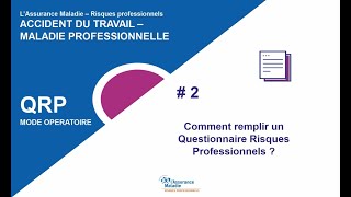 Questionnaire Risques Professionnels  comment répondre à un questionnaire ATMP [upl. by Lib]