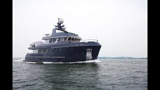 Bering 80 Veda  Steel expedition yacht underway [upl. by Agnot632]