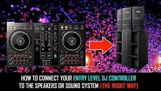 Entry Level DJ Controller  How to connect to speakers or sound system [upl. by Ilek]