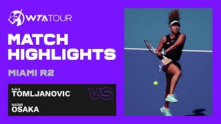 Ajla Tomljanovic vs Naomi Osaka  2021 Miami Open Round 2  WTA Match Highlights [upl. by Ydnamron535]