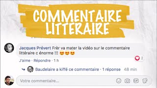 Le commentaire littéraire  français  1ère [upl. by Portugal]