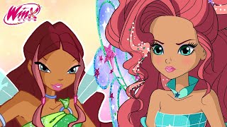 Winx Club  All the Aishas transformations up to COSMIX from SEASON 1 to 8 [upl. by Areval]