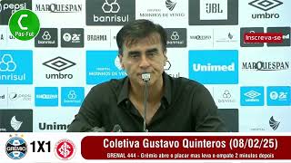 AO VIVO Coletiva Gustavo Quinteros  Grêmio 1x1 Internacional 080225 [upl. by Oran]