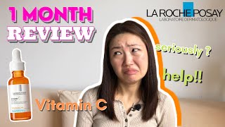 La RochePosay Pure Vitamin C Face Serum Reviews  1 Month Honest Review  Testing on Sensitive Skin [upl. by Maite]