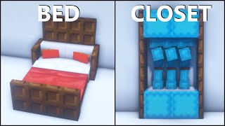 Minecraft 20 Bedroom Build Hacks and Ideas easy [upl. by Brenton779]