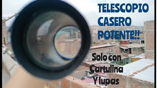 telescopio casero potente Fácil de hacer [upl. by Anigal]