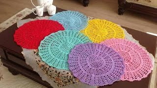 Individuales de Mesa Tejidos a Crochet [upl. by Olegna]