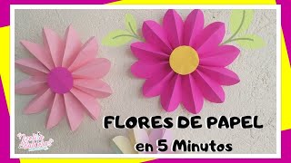 Como hacer FLORES DE PAPEL fáciles En Menos de 5 MINUTOS [upl. by Karlin]