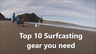 NZ Basic Fishing  Tutorial  10 Surfcasting gears you need [upl. by Adao]