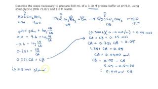 Glycine Buffer Calculation [upl. by Euqimod]