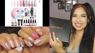 MODELONES GEL NAIL POLISH KIT pink Review [upl. by Sallyanne983]