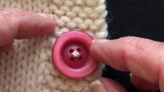 Adding a Button or Buttons to Your Knitting [upl. by Ravens]