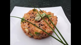 Recette de tartare de saumon à lasiatique [upl. by Alfonzo]