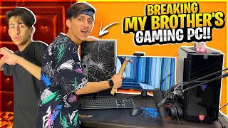 Breaking My Brothers 3 Lakh Gaming Pc Epic Reaction😂 Crying Moment  As Gaming  Garena Free Fire [upl. by Thursby]