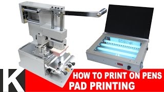 How to print on pens  Pad Printing tutorial  Tampografica DIY [upl. by Trebma]