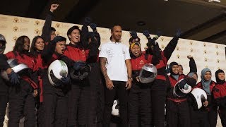 Lewis surprises our F1 in Schools Teams [upl. by Gurias]