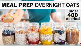 OVERNIGHT OATS  Easy Healthy Breakfast Meal Prep  5 New Flavors [upl. by Kcoj749]