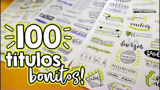 100 TÍTULOS BONITOS ✄ Barbs Arenas Art [upl. by Aoh]