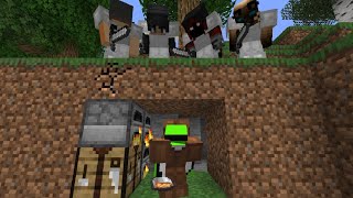 Minecraft Speedrunner VS 4 Hunters [upl. by Redmund]