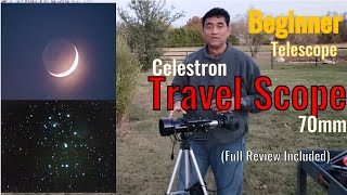 Celestron Travel scope 70mm Beginner Telescope for viewing or astrophotography with short exposures [upl. by Veriee]