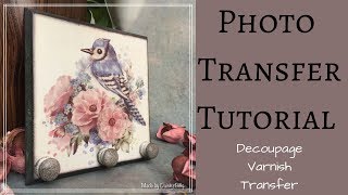 HOW TO TRANSFER PHOTO ON TO WOOD  DECOUPAGE TUTORIAL [upl. by Durand]