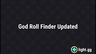 TUTORIAL God Roll Finder Updated [upl. by Shiverick]