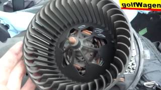 VW Golf 5 How to replace AC air blower motor on VW Golf 5 Jetta 3 [upl. by Anivram957]