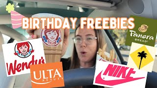 BIRTHDAY FREEBIES Wendys Ulta Panera amp More [upl. by Hoffer]