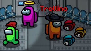 ¡NADIE VE LOS CADAVERES CON LA LUZ APAGADA 😂😈🔪 AMONG US TROLLINO VS 6 TRIPULANTES [upl. by Annia]