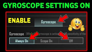 how to enable Gyroscope in PUBG MOBILE amp BGMI🔥Pubg Gyroscope settings🔥pubg me Gyro kaise on kare [upl. by Onaicilef]