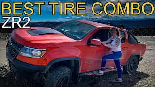 BIGGEST TIRE ON A COLORADO ZR2 NO TRIMMING [upl. by Arada204]