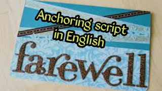 BestAnchoring script for farewell In English💥 [upl. by Bushweller]