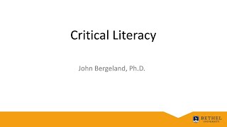 Critical Literacy [upl. by Akiemahs]