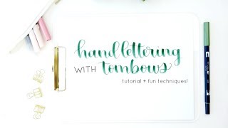 Tombow Dual Brush Pens Tutorial for Handlettering  Calligraphy Blending  Techniques [upl. by Thanasi]