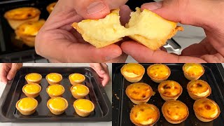 Hokkaido Baked Cheese Tart  Tart Shells Recipe [upl. by Tolliver]