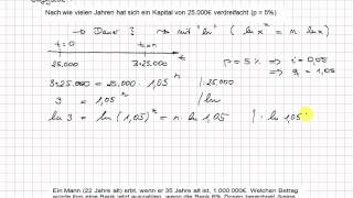 23 Die Zinseszinsrechnung  vier Beispiele  Finanzmathematik  WirtschaftsmathematikStatistik [upl. by Yetta]