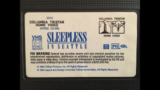 Sleepless in Seattle 1993 VHS Opening [upl. by Fiester]