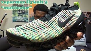 Nike Air Vapormax Flyknit 3 “Multicolor” On Foot Review AJ6900 006 [upl. by Galasyn]