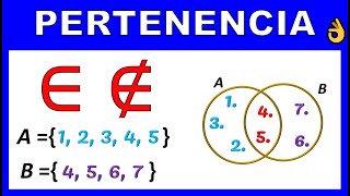 PERTENENCIA DE CONJUNTOS  varios ejemplos [upl. by Gallager581]