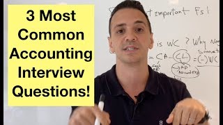 3 most frequently asked accounting interview questions [upl. by Qulllon]