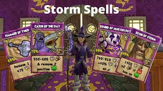 Wizard101 All Storm Spells Level 1160 2023 [upl. by Tooley]