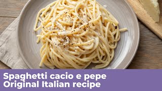 SPAGHETTI CACIO E PEPE Pecorino and black pepper spaghetti  Original Italian recipe [upl. by Darb]