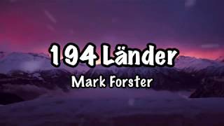 Mark Forster  194 Länder Lyrics [upl. by Samy]